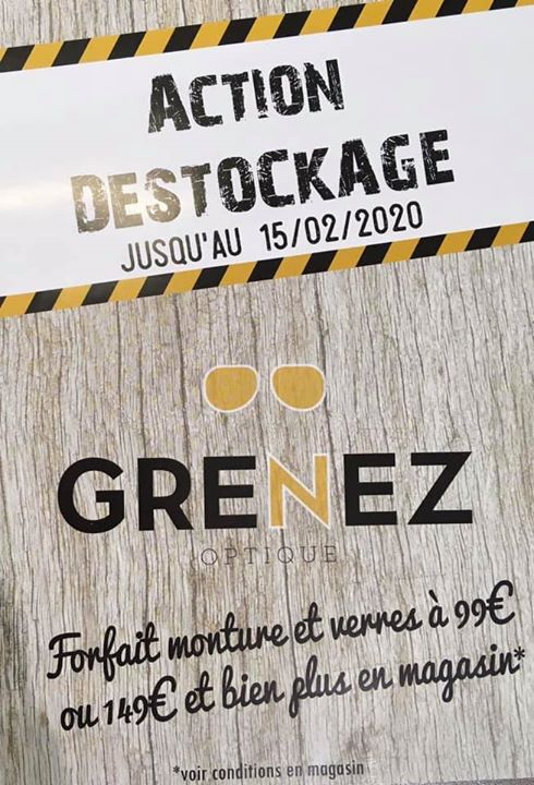 Et ça continue …. DESTOCKAGE de 99 € à 199€ forfait Monture et verres…